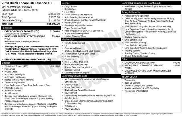 buick encore gx 2023 KL4MMFSL6PB042326 image buick encore gx 2023 KL4MMFSL6PB042326 image